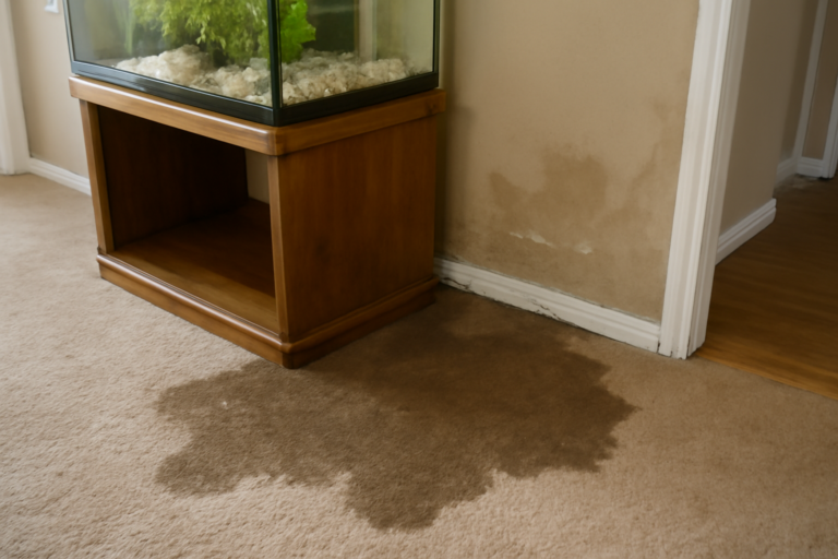Aquarium Leak Water Removal