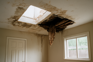 Skylight Leak Water Removal