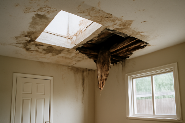 Skylight Leak Water Removal